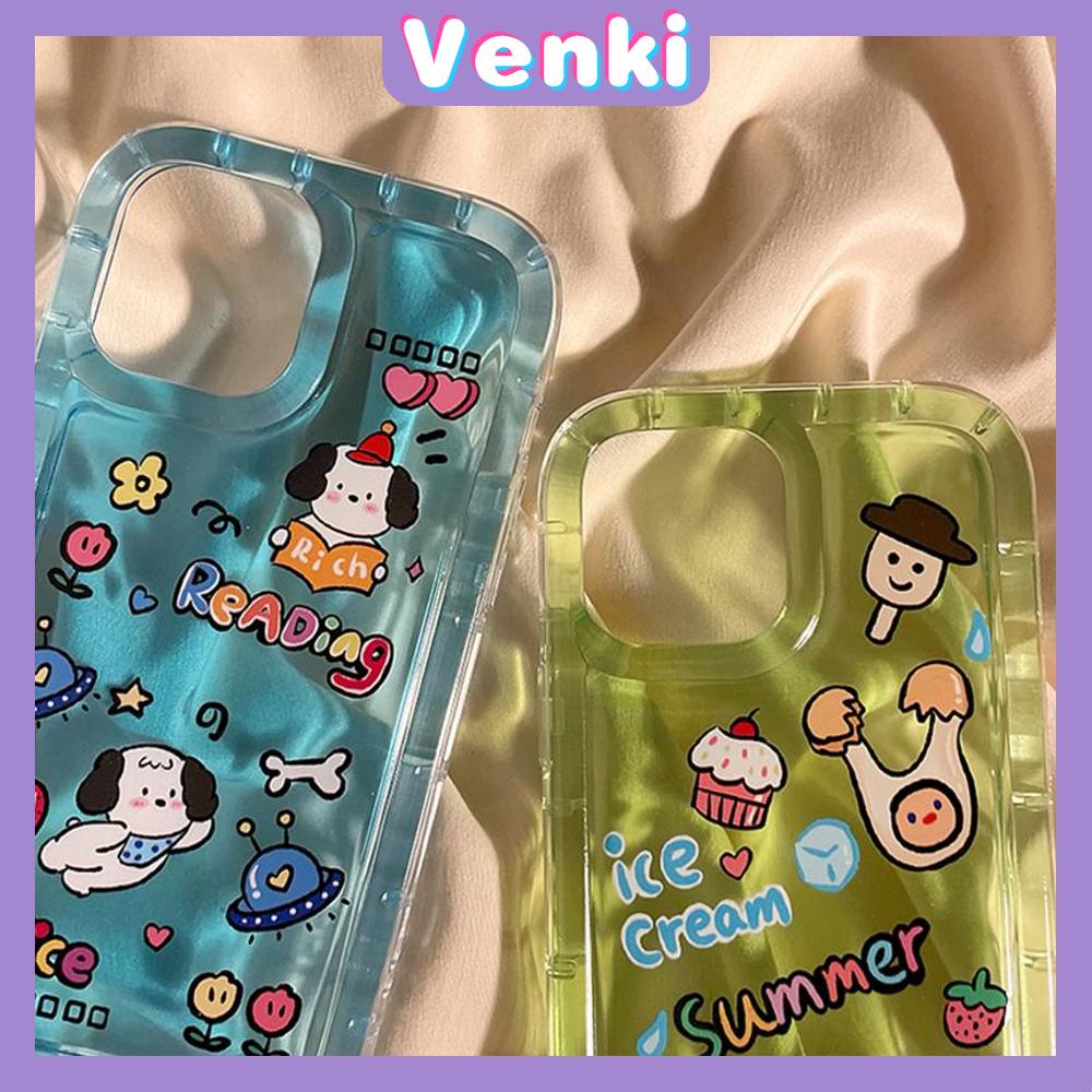 Case For iPhone 14 Pro Max TPU Soft Jelly Airbag Clear Case Cute Cartoon Dog Camera Protection Shockproof For iPhone 14 13 12 11 Plus Pro Max 7 Plus X XR