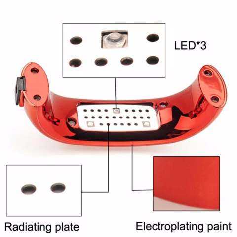 DAYFULI Pengering Kutek Kuku Mini LED Nail Lamp Dryer - T5T08