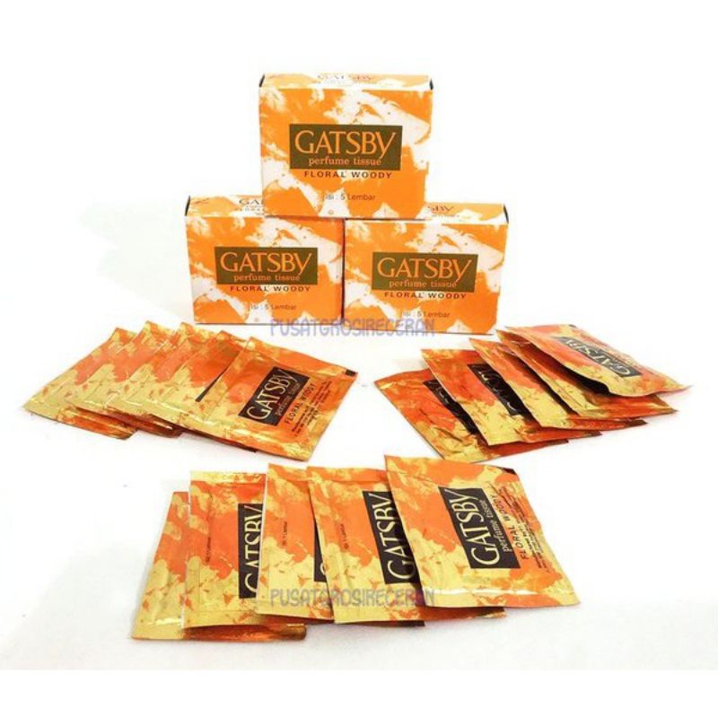 Jual GATSBY Perfumed Tissue Floral Woody isi 5 lembar | Shopee Indonesia