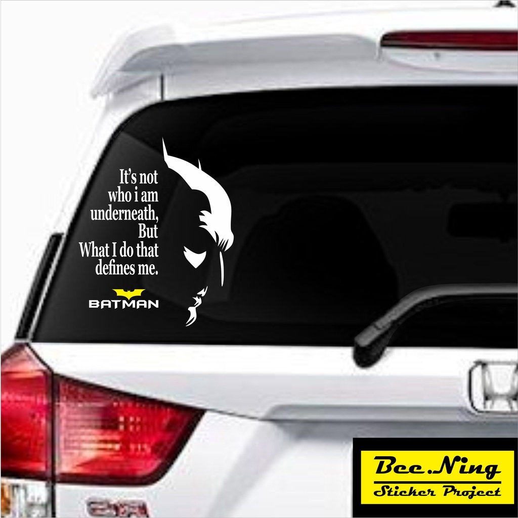 Jual STIKER KACA MOBIL SILUET BATMAN QUOTES 30 CM STIKER MOBIL KEREN ...