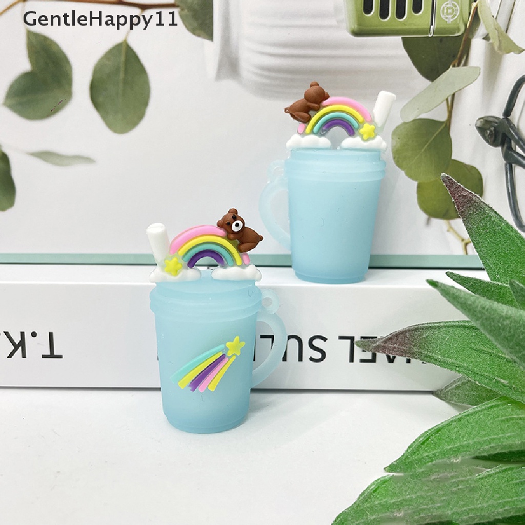 Gentlehappy 1Pc Rain Milk Tea Keychain Bear Key Chain Gantungan Kunci Mobil Cincin Siswa Tas Ransel Liontin Hadiah Anak Aksesoris Gantung id