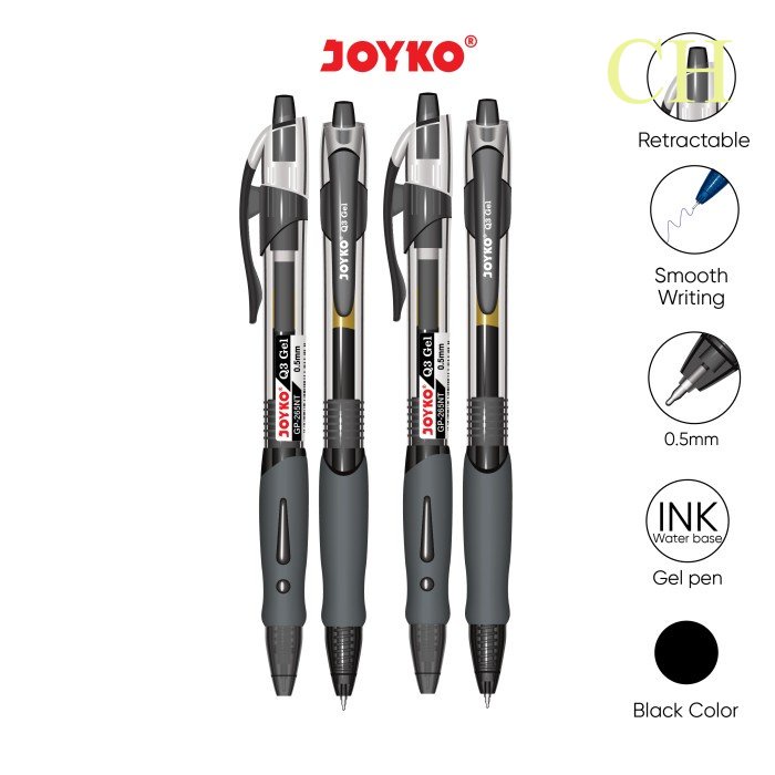 

Gel Pen Pulpen Pena Joyko GP-265NT Q3 Gel 0.5 mm - Black