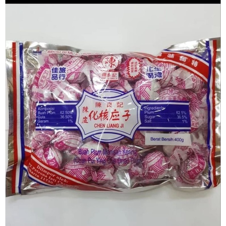 

MANISAN BUAH PLUM TANPA BIJI "CHEN LIANG JI" 400 gram.