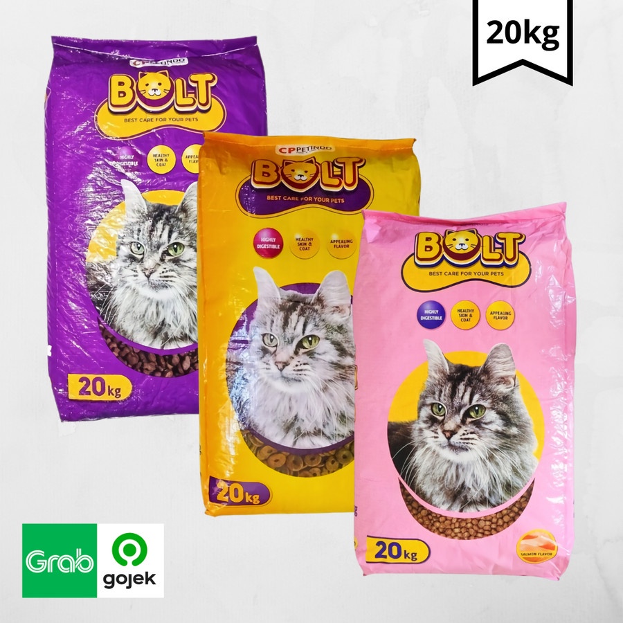 BOLT CAT 20KG MAKANAN KUCING BOLT TUNA/BOLT SALMON KHUSUS GOJEK-GRAB