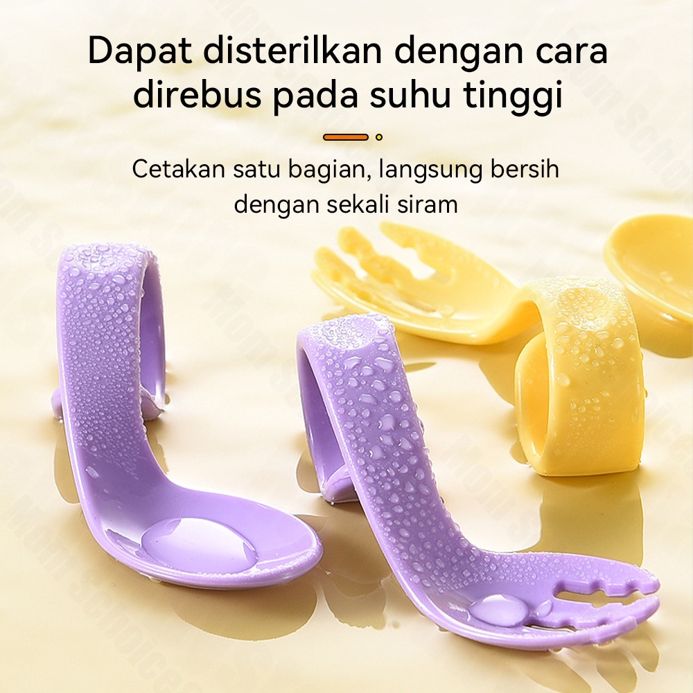 Halo Baby Set Sendok Garpu Anak Training Belajar Makan/BELAJAR MAKAN SENDIRI/Sendok Mpasi Bayi Spoon Baby