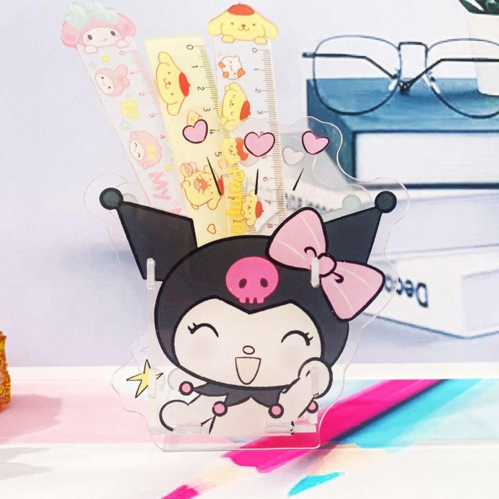 Mxbeauty Tempat Pensil Kawaii Kartun Transparan Siswa Alat Tulis Sekolah Kantor Perlengkapan Kapasitas Besar Desktop Storage Box