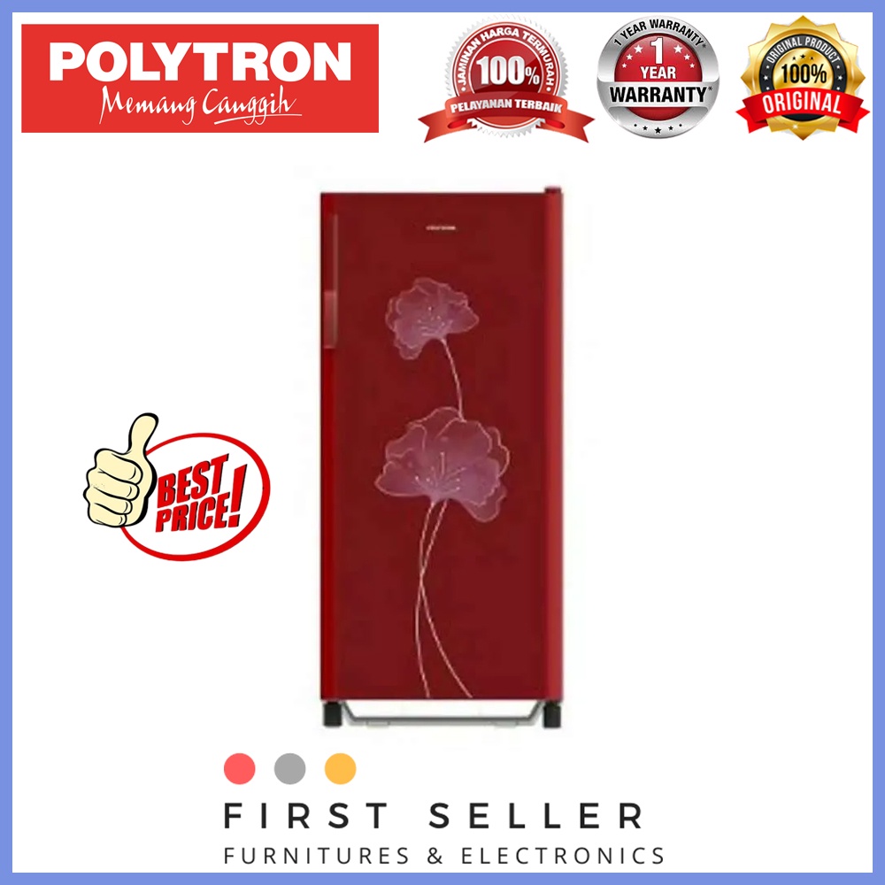 FREE ONGKIR* POLYTRON KULKAS / LEMARI ES PRA-16 BN (160 LITER)