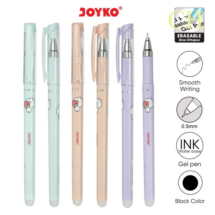 

Erasable Gel Pen Pulpen Bisa Dihapus Joyko GP-333 Shokyo 6 Gel 0.5 mm