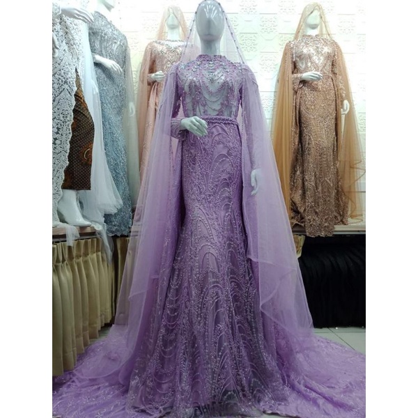 GAUN PENGANTIN BALERO | GAUN JUBAH|BAJU WEDDING BEREKOR | GAUN MEWAH PAYETAN | BAJU PENGANTIN MODERN