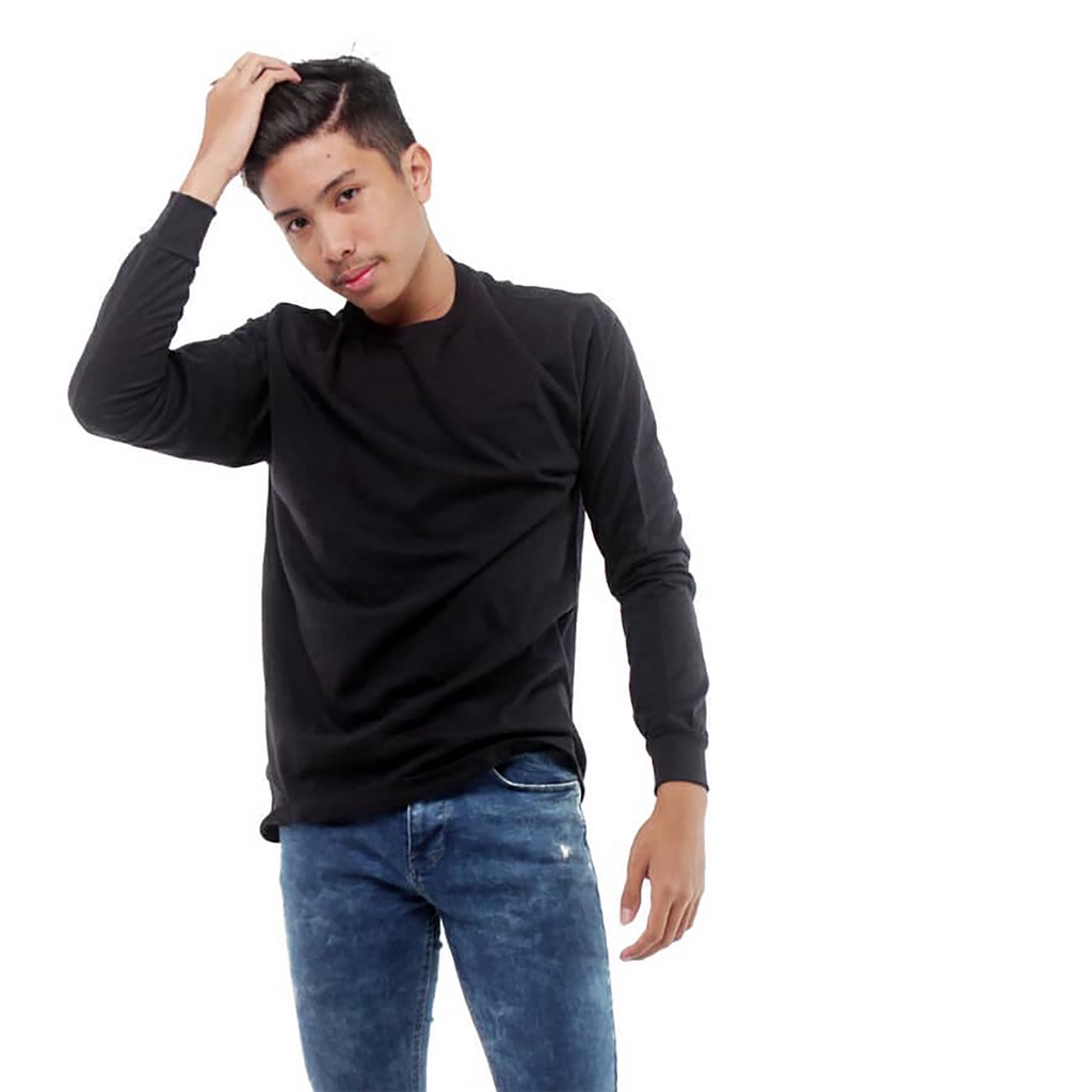 Kaos Polos Merchons 24s Lengan Panjang - Merchcons Basic Longsleeve Black