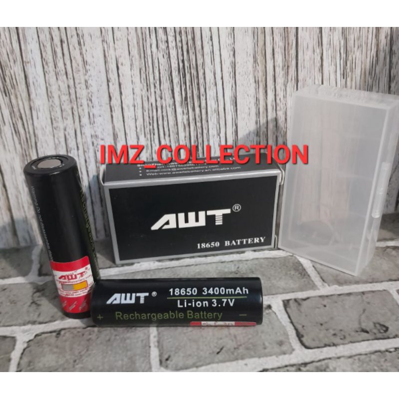 BATERAI AWT HITAM 3000MAH 40 A / BATERAI AWT HITAM 18650 3.7V