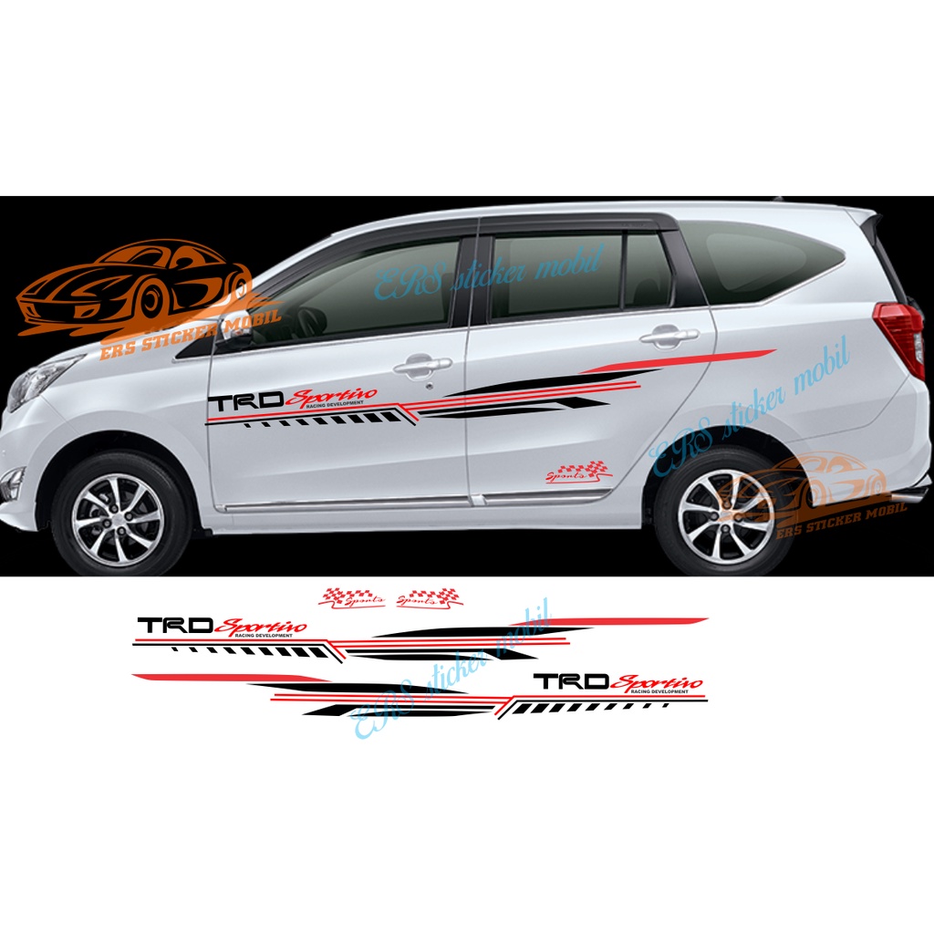 STICKER stiker BODY SAMPING sigra, xenia ayla grand max TRD SPORTIVO cutting stiker mobil