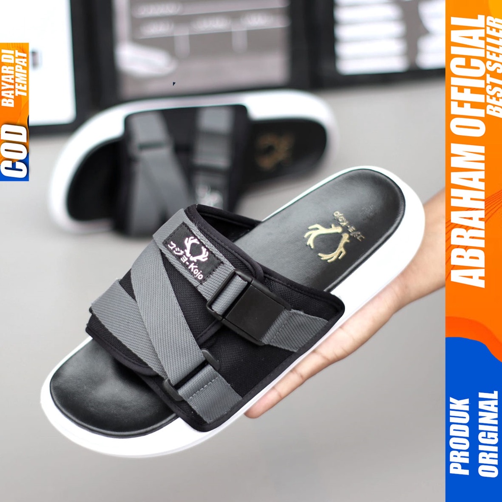 Sandal Selop Pria Sendal Slide Ringan Distro Abraham Franky