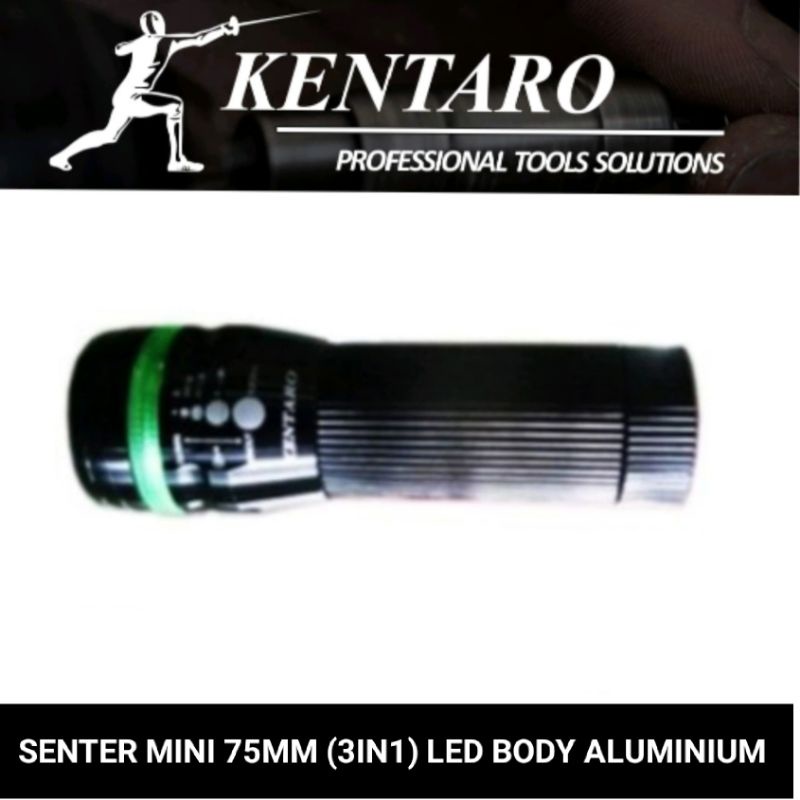 Senter mini LED 3in1 body aluminiumi kentaro Japan quality