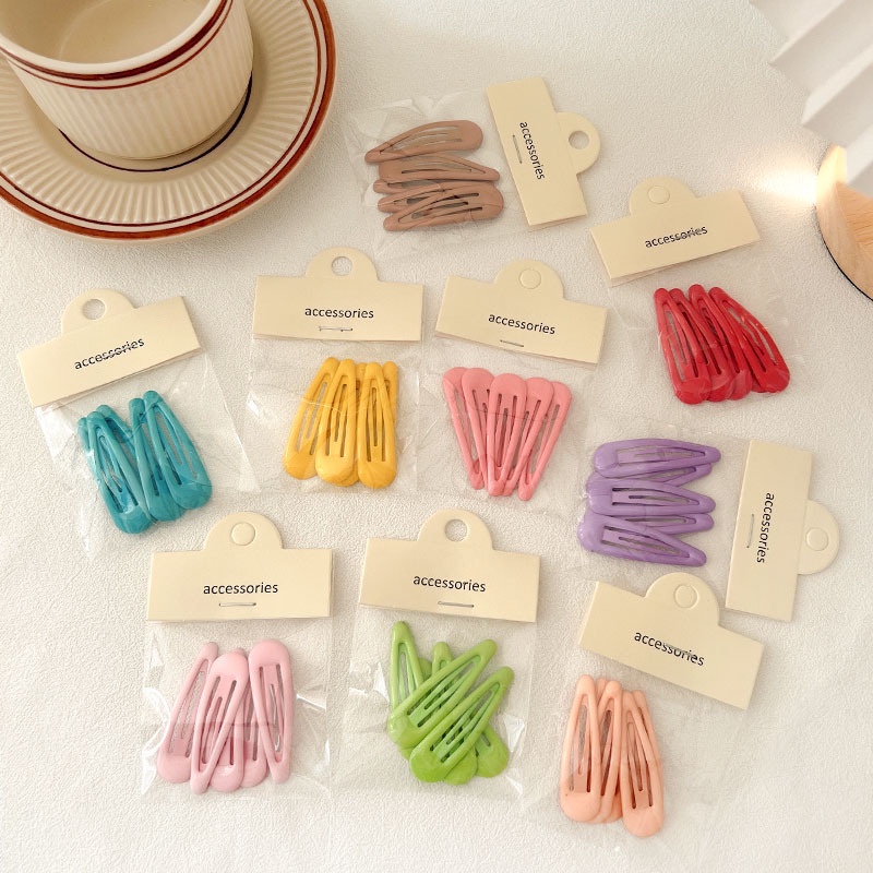 5PCS/SET JEPIT PIN PONI RAMBUT BASIC SEGITIGA TRIANGLE SOLID SOFT COLOR RETRO BANGS FRIDGE BOBBY PINS WARNA PASTEL POLOS JEPITAN HAIRCLIP PLASTIC HAIR CLIP SNAP HAIRPIN SNAP ELEGAN FRENCH KOREAN STYLE AKSESORIS KLIP MINI RAMBUT COLORFUL RIBBON ACCESSORIES