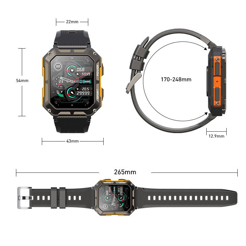 Bozlun Smartwatch Jam Tangan Bicara Bluetooth Smartwatch Tahan Air Jam Tangan Pintar Detak Jantung Dinamis 123 Mode Olahraga