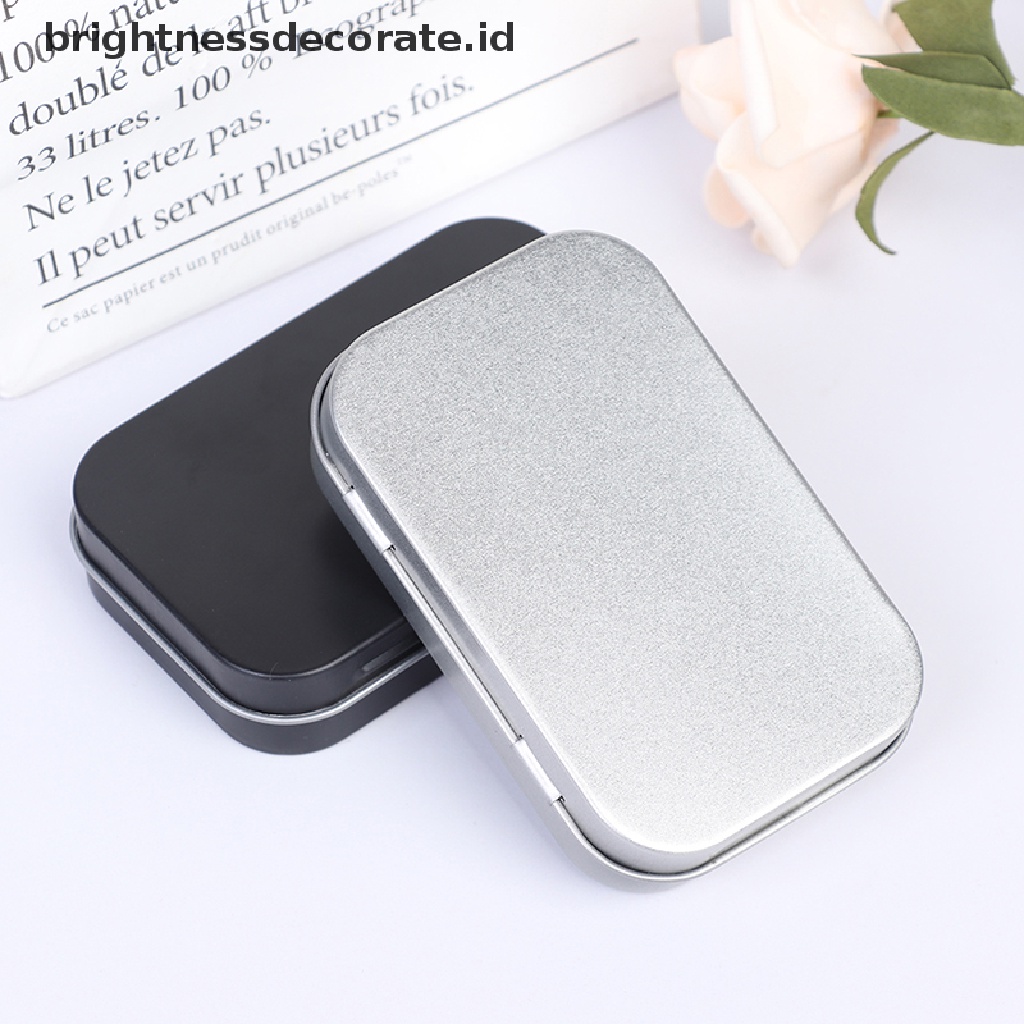 [Birth] Survival Kit Tin Kecil Kosong Metal Tin Flip Kotak Penyimpanan Case Organizer Untuk Uang Koin Permen Kunci [ID]