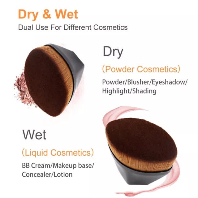 Tmall88 Brush Gagang Pendek / Brush Bedak Tabur / Kabuki Brush