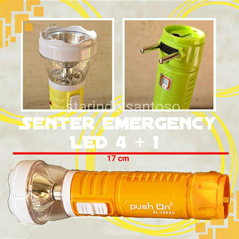 SENTER LED emergency rechargeable lampu kemping camping kerja Push On