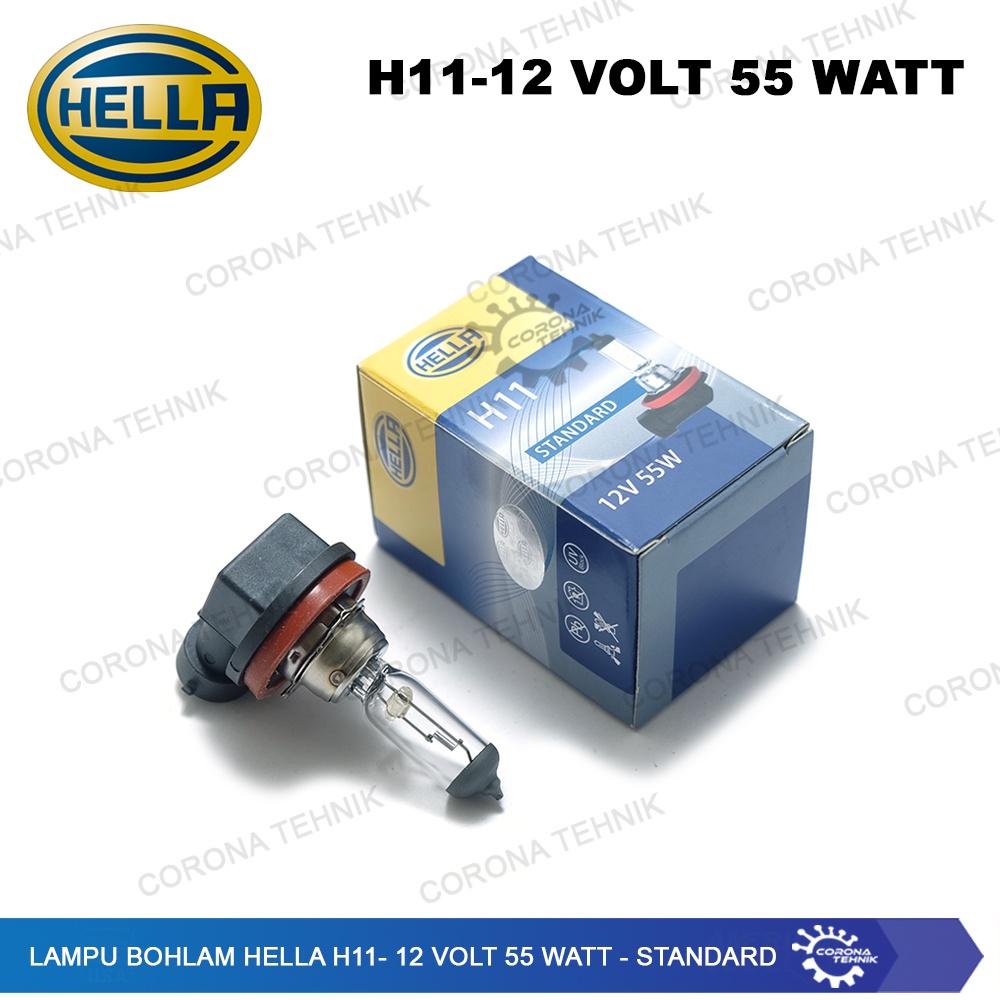 H11 - 12 Volt 55 Watt - Standard Lampu Bohlam Hella