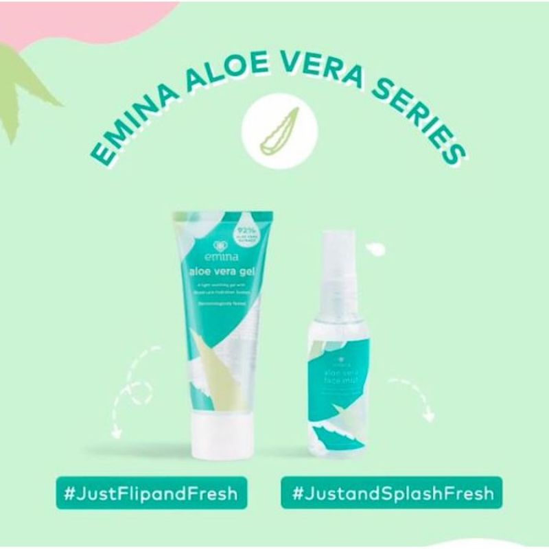 EMINA | Aloe Vera Series / Aloe Vera Gel / Aloe Vera Face Mist Pelembab Kulit