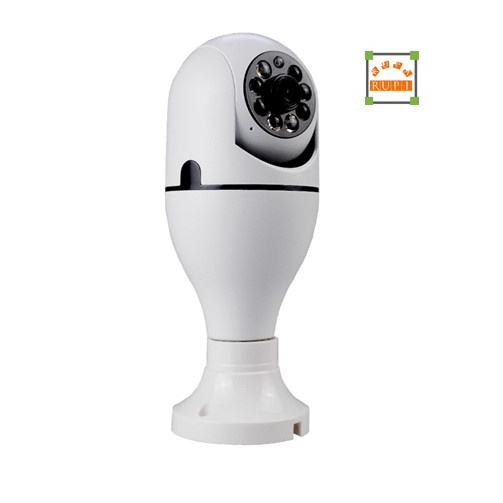 Lamp PTZ WIFI Smart Camera 720P - E27 [V380PRO] Pantau Jarak Jauh Dari HP