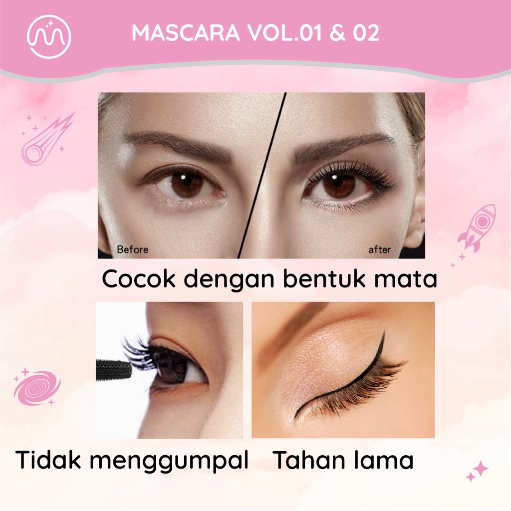 MINIPINK Maskara Day &amp; Night Waterproof Longlasting Mascara MP007