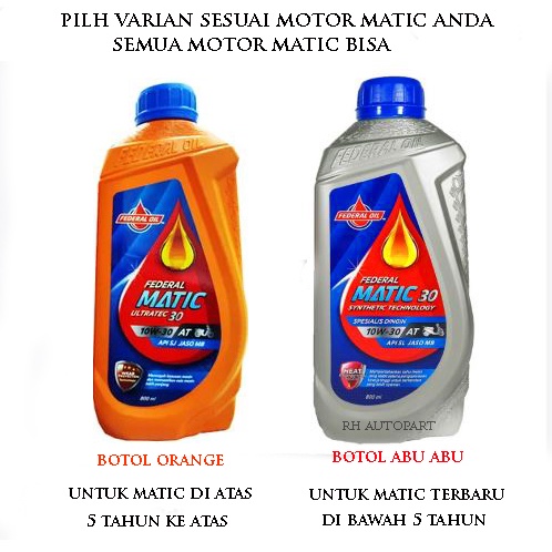 Oli Federal Matic 800ml 10w-30 oli federal matic 0,8L oli honda Federal matic oli federal matic original