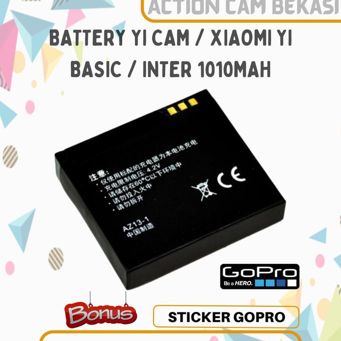 BATTERY YI CAM BASIC / BATERAI YICAM / BATRE XIAOMI YI ACTION CAMERA