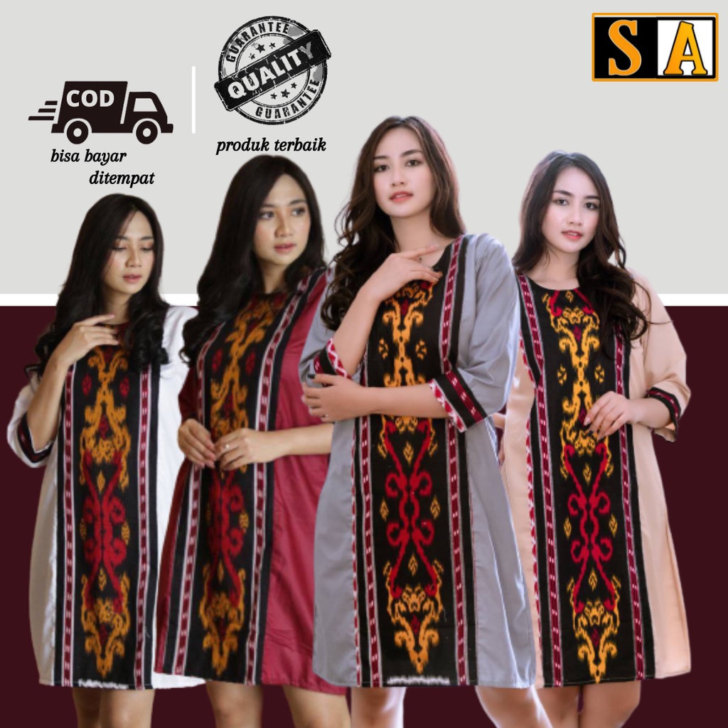 baju dress wanita kondangan batik couple pasangan modern wanita korea casual wedding dress