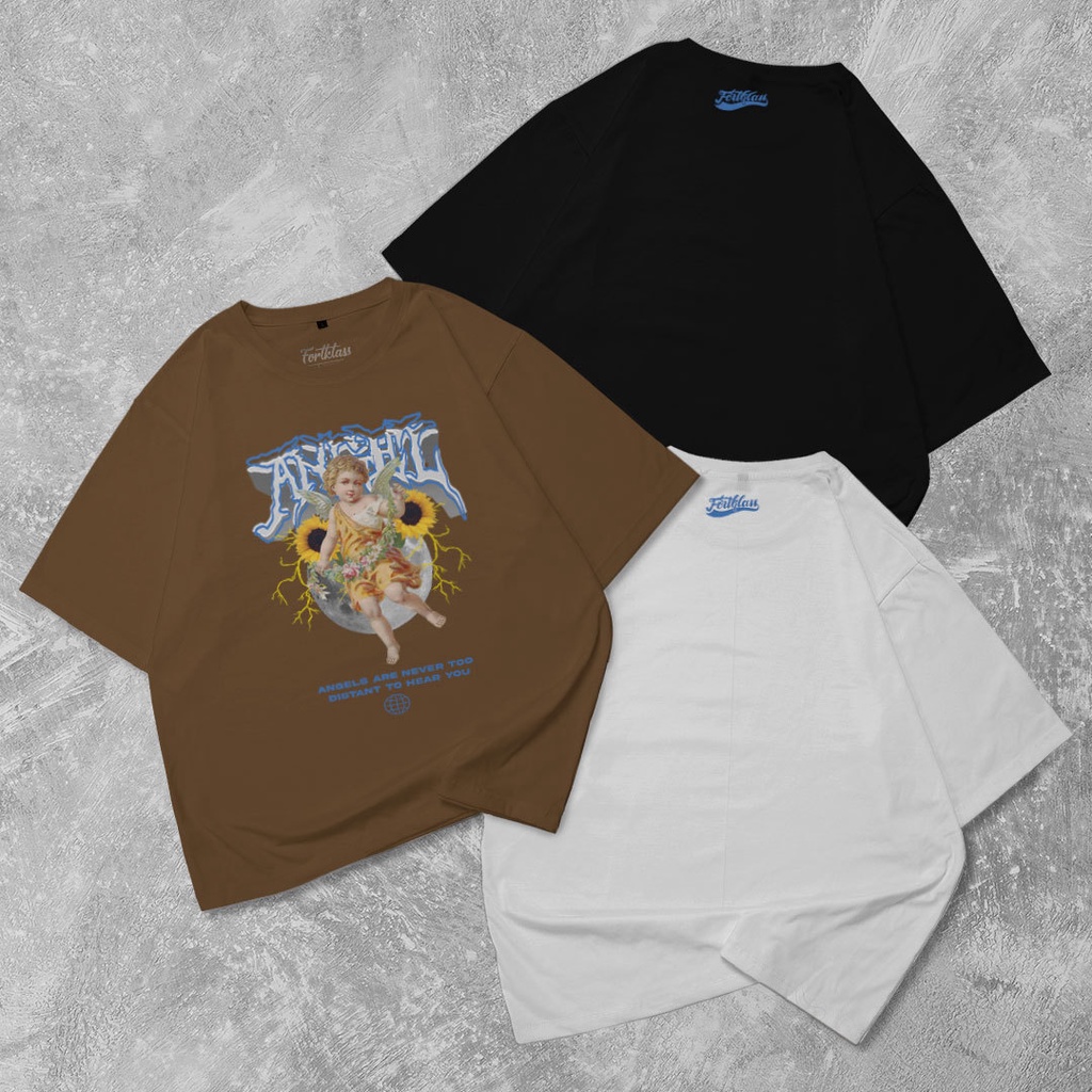 HIPNOP Angel Kaos Oversize T-Shirt Cowok Premium
