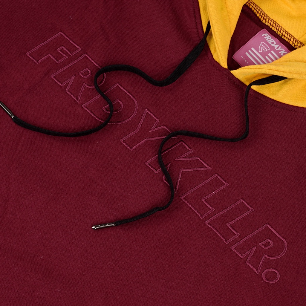 JACKET HOODIE FRIDAY KILLER | KELSEY MAROON HOODIE