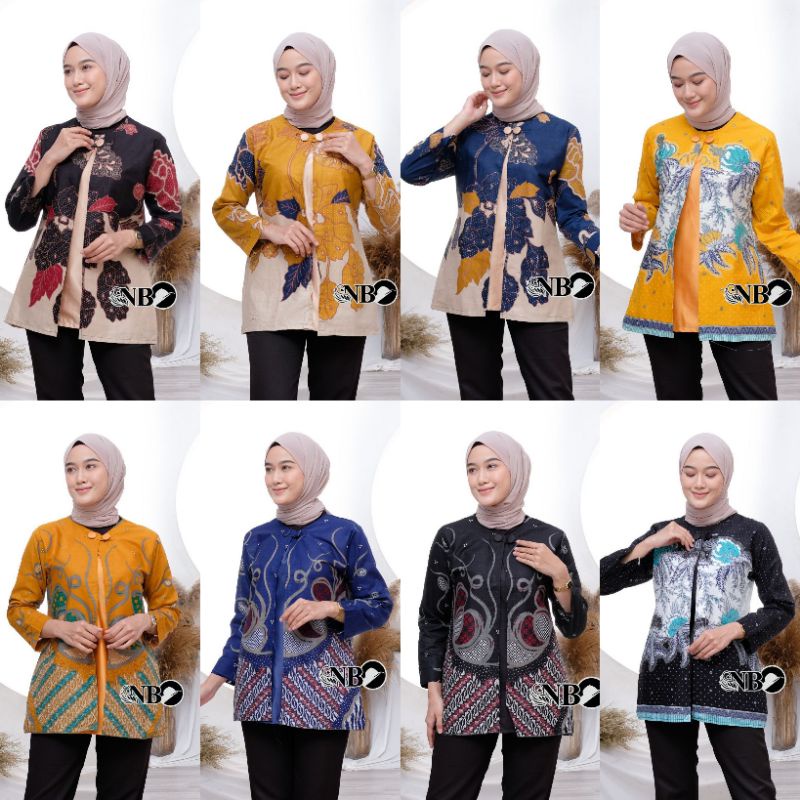 ATASAN BATIK MOTIF MODEL SLIMFIT SERAGAM BATIK BAJU WANITA