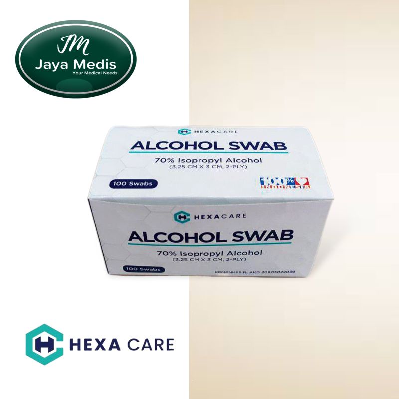 HEXA CARE ALCOHOL SWAB ISI 100 PCS