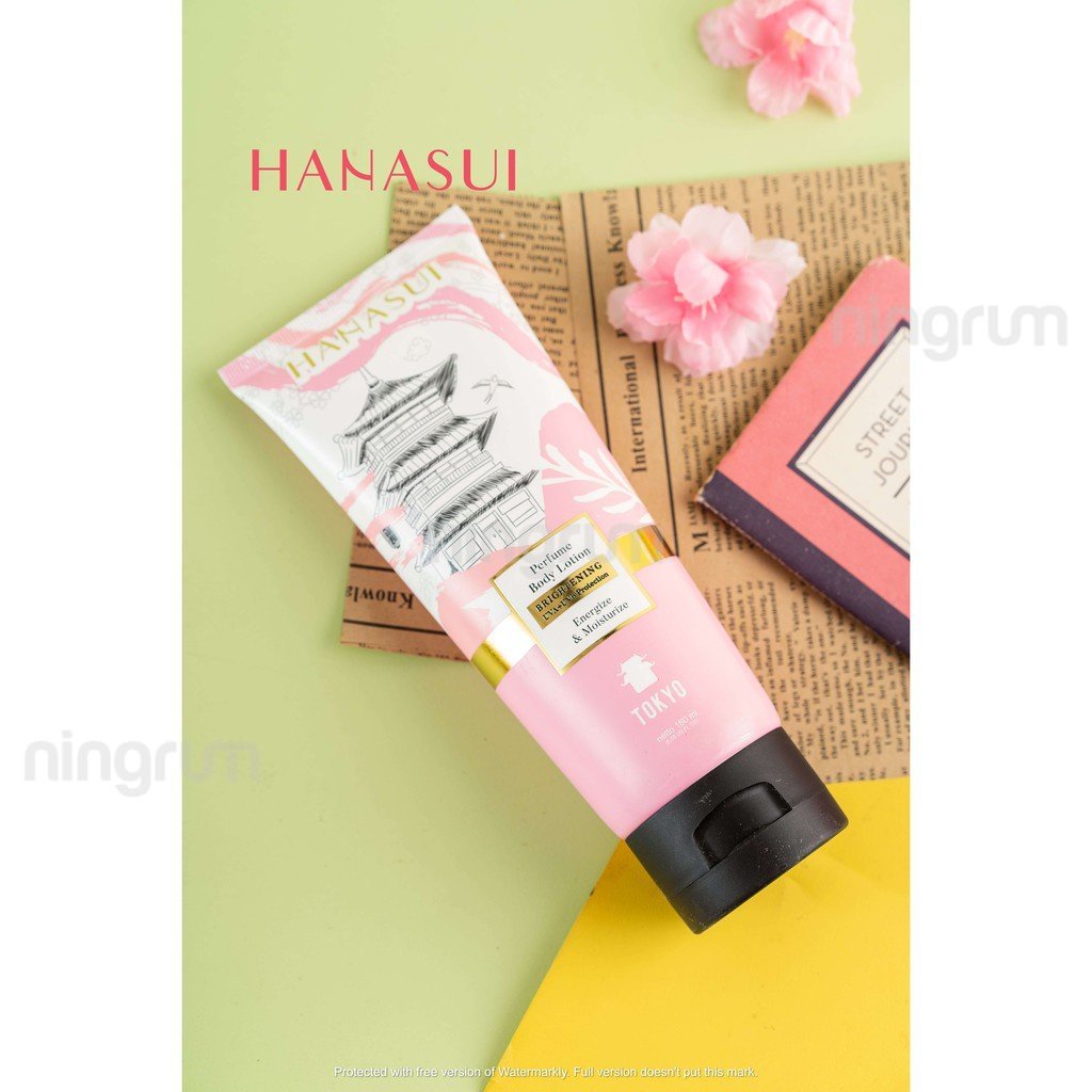 Ningrum - HANASUI Perfume Body Lotion 180mL | UVA UVB Protection | Sydney Tokyo Paris Parfum Losyen Original BPOM - 5014