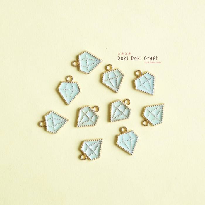 

[TERBARU] Diamond enamel charms bahan kerajinan tangan jewellery making craft