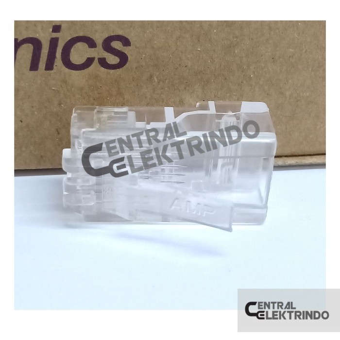 KONEKTOR / PIN RJ45 RG45 TYCO TULISAN AMP ORIGINAL DUS BOX ISI 100 PCS