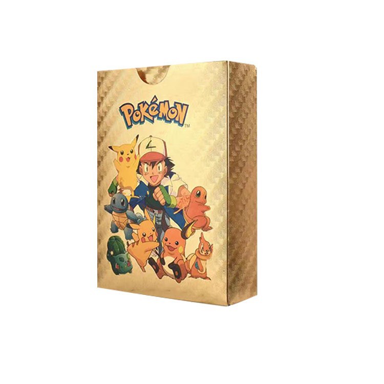 55pcs/set Kartu Pokemon Pokemon Gold Vmax Charizard Versi Inggris Untuk Koleksi Anak