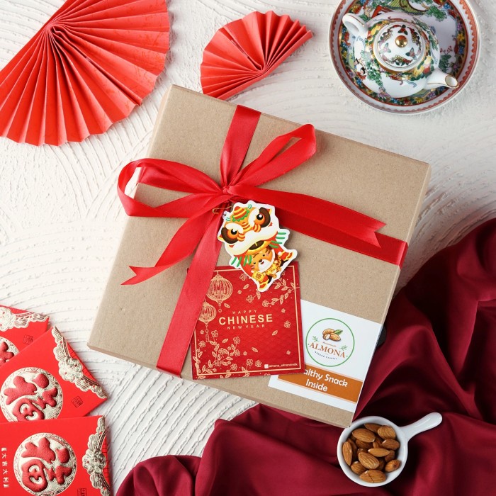 

✨READY✨ -Hampers Special Imlek CNY Almond Cookies Sehat Tanpa Gula FULL ALMOND - 3 jar jinjing- 1.1.23
