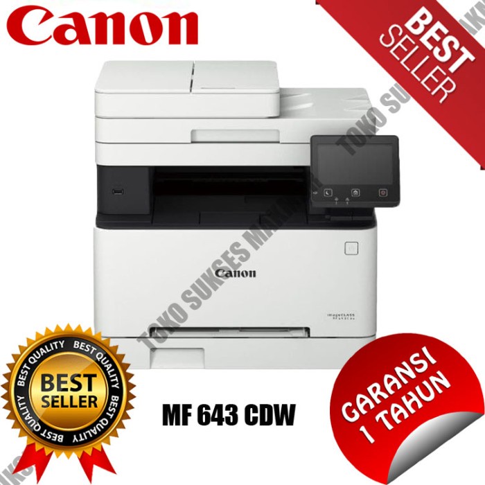 Color Canon Mf643Cdw Imageclass Aio Laser Printer Colour 3In1 Mf643 Cdw
