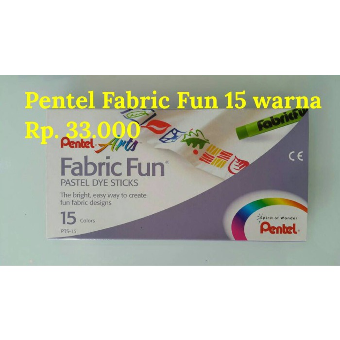 

Pastel Pentel Fabric Fun Pastel 15 Warna