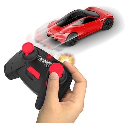 HOT WHEELS REMOTE CONTROL TESLA RC MERAH ROADSTER MOBIL LISTRIK HW IND TERBARU