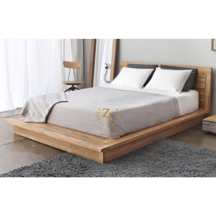 divan tempat tidur minimalis modern kayu jati - 120x200