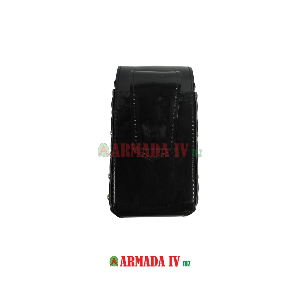 Sarung HP SATPAM Double Slot Tempat HP Tumpuk SECURITY Hitam