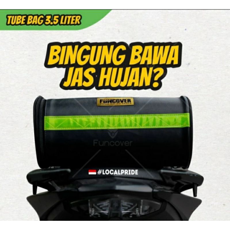 Tabung Tas Jas Hujan FUNCOVER ADV PCX NMAX AEROX NINJA VIXION BYSON Uk 3.5 L Semua Motor