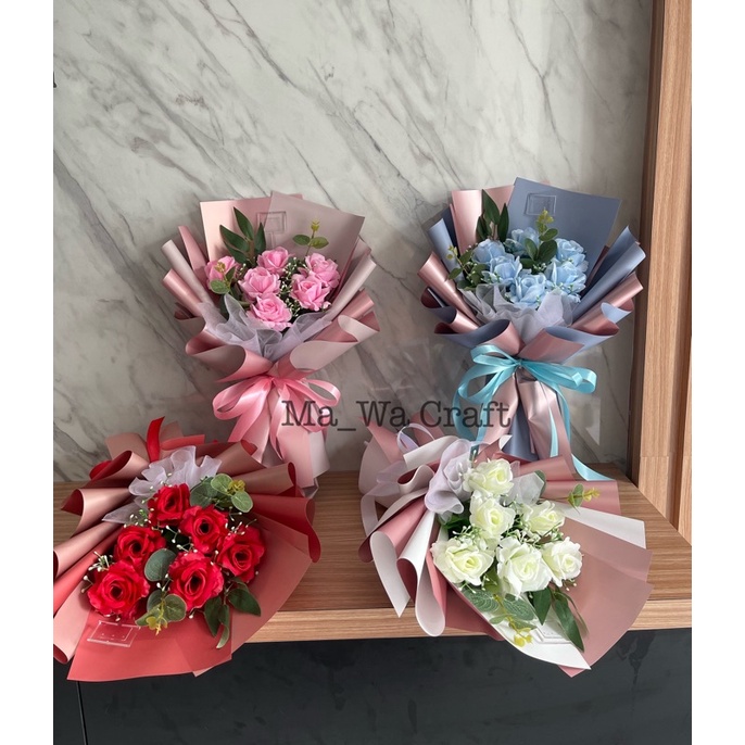 (READY STOCK) buket mawar l bouwet rose l buket pompom l buket kosong l buket uang kosong l flower b
