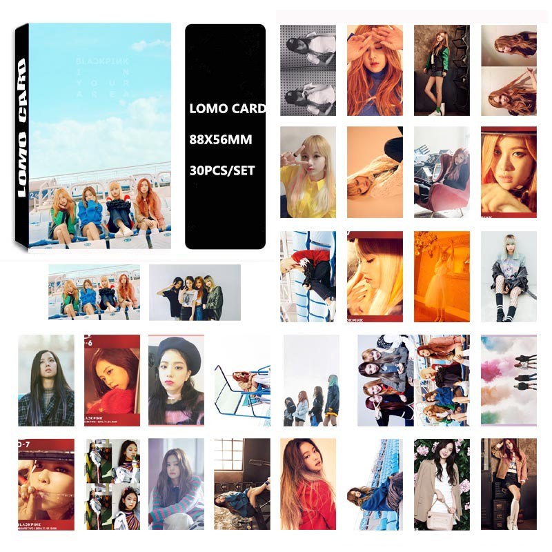 30Pcs/Set Kpop black pink Lomo Card Photo Card STAY Whistle Albums Jisoo Jennie Rose Lisa Blink BP