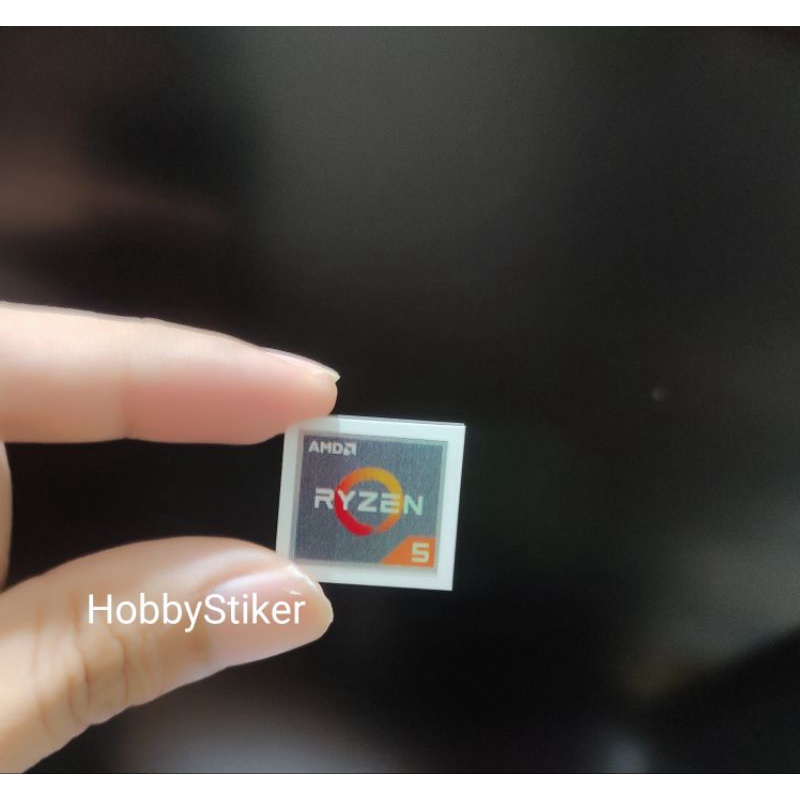 Stiker amd ryzen 5 untuk laptop pc efek hologram