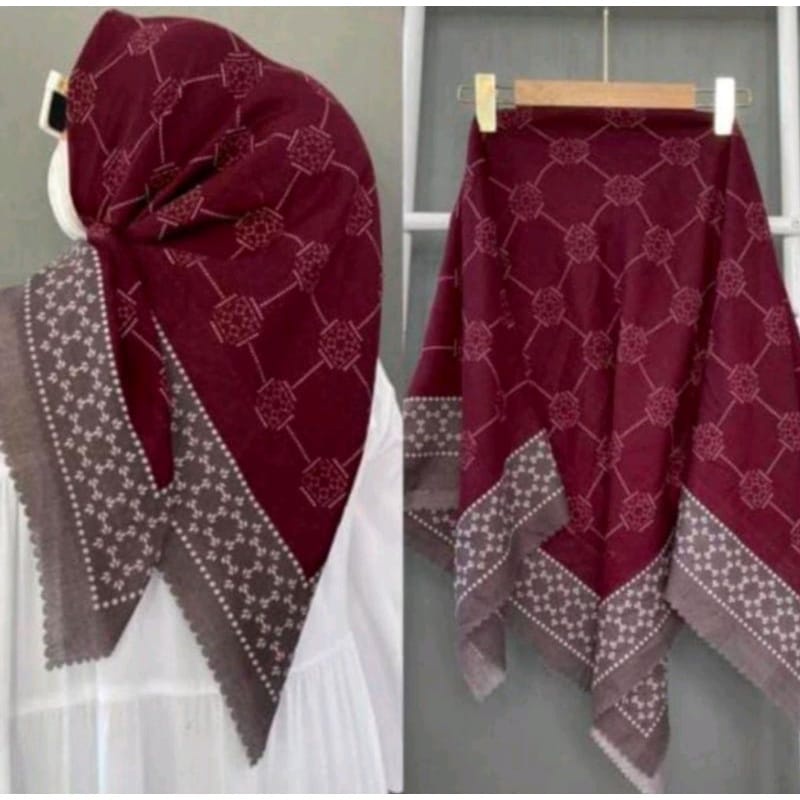 Jilbab Segiempat / Voal Motif / Terbaru / Ghaidahijabsementara / Voal / Lasercut / Hijab Luna Maya