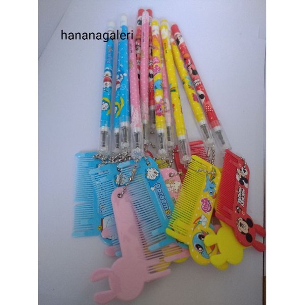 

PULPEN CAIR CARAKTER + gantungan /1pak isi 12pcs